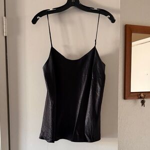 Vince Black Satin Camisole Size Large